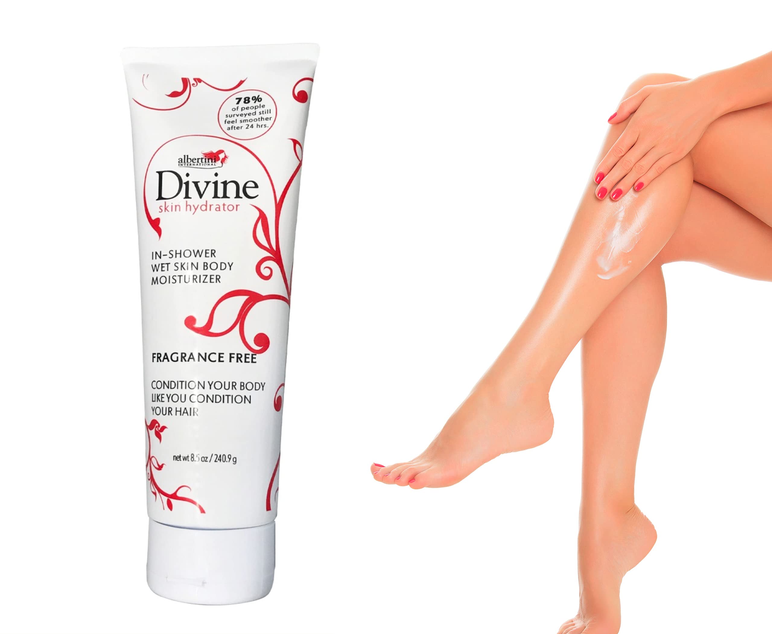 Divine Skin Hydrator in shower body moisturizer